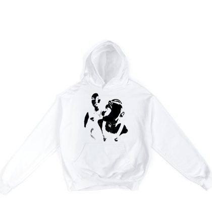 THE LOVE WHITE BOXY HOODIE