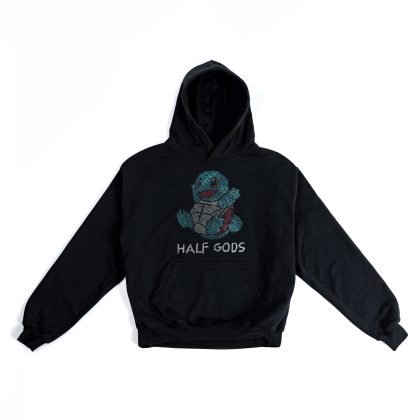 SQUIRTLE SIGNATURE BLACK BOXY HOODIE