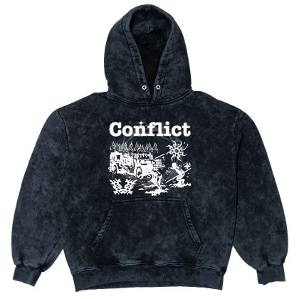 CONFLICT WASHED BOXY HOODIE