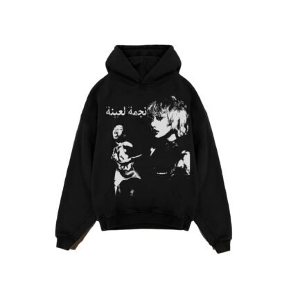 F STAR BLACK BOXY HOODIE